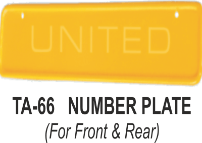 TA-66 Number Plate For Front & Rear