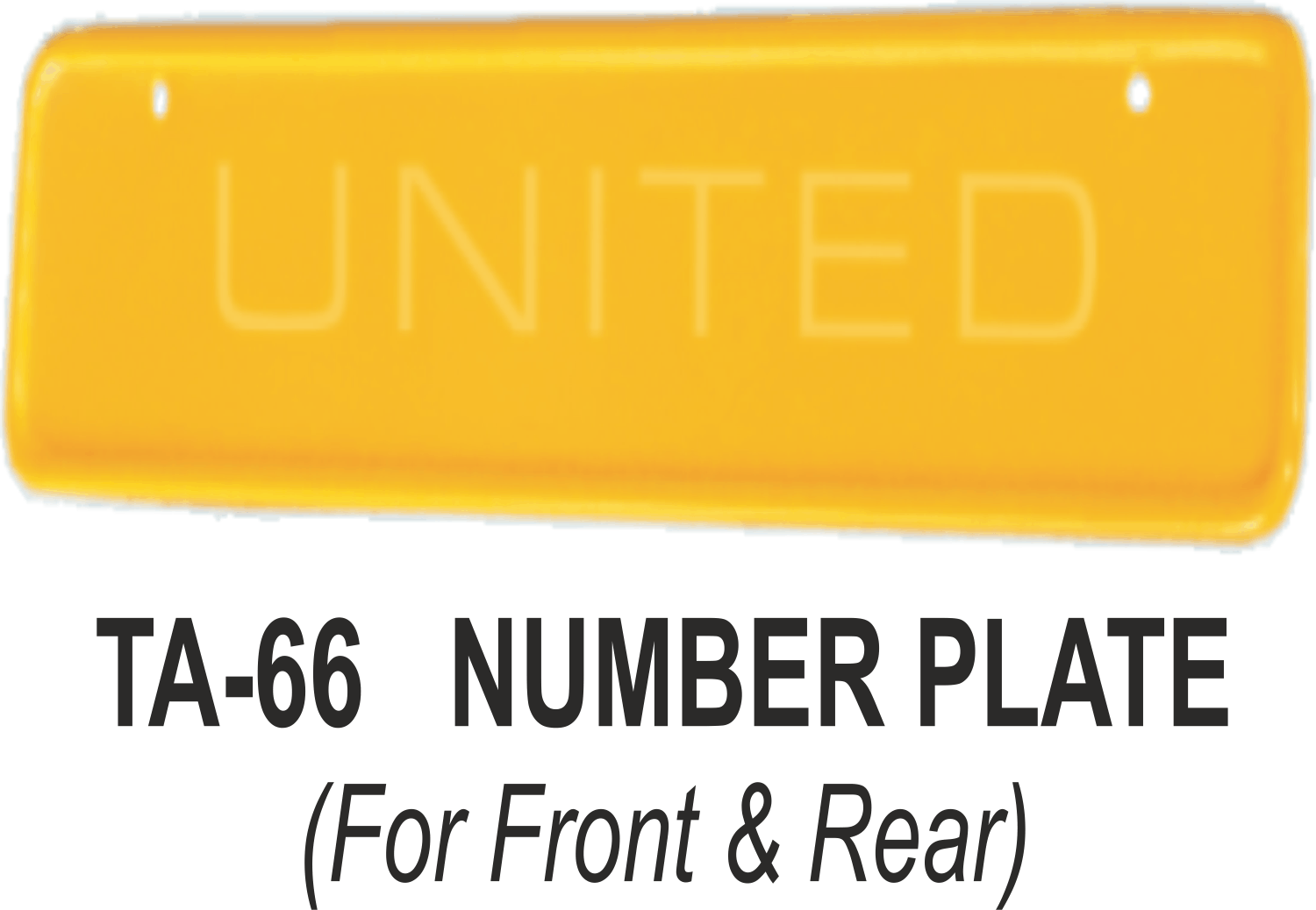 United Auto Industries offers quality products Ta 66 Number Plate For Front & Rear for Tata Ace